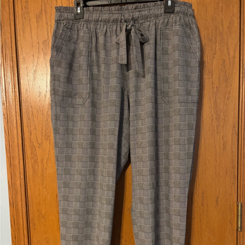 Gray Plaid Men's Pants